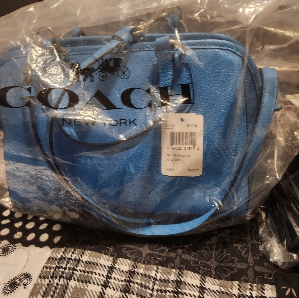 Brand New Blue Coach Satchel